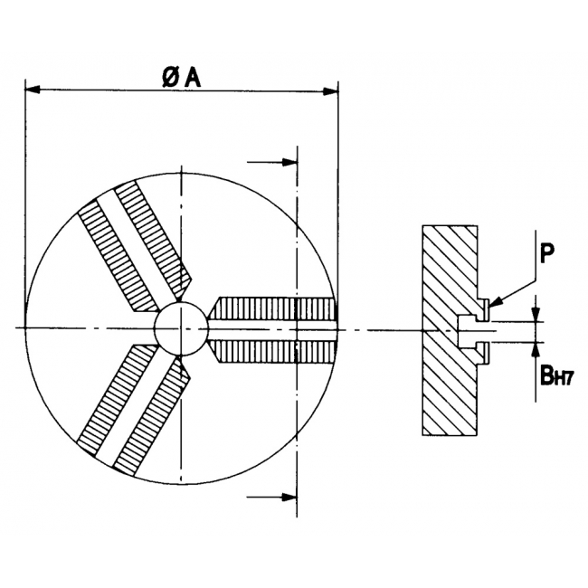 Jaws rounghing and turning flange