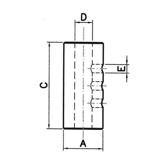 Cilindric reduction bush without rabbet